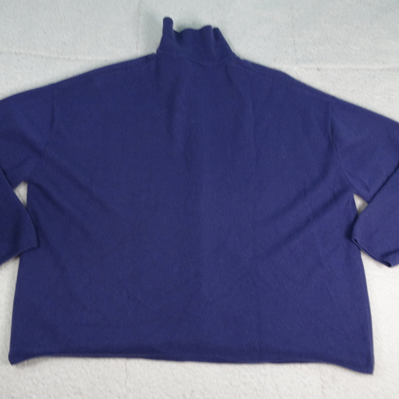 J Jill Blue 100% Cashmere Button Up Top Small - Picture 2 of 4